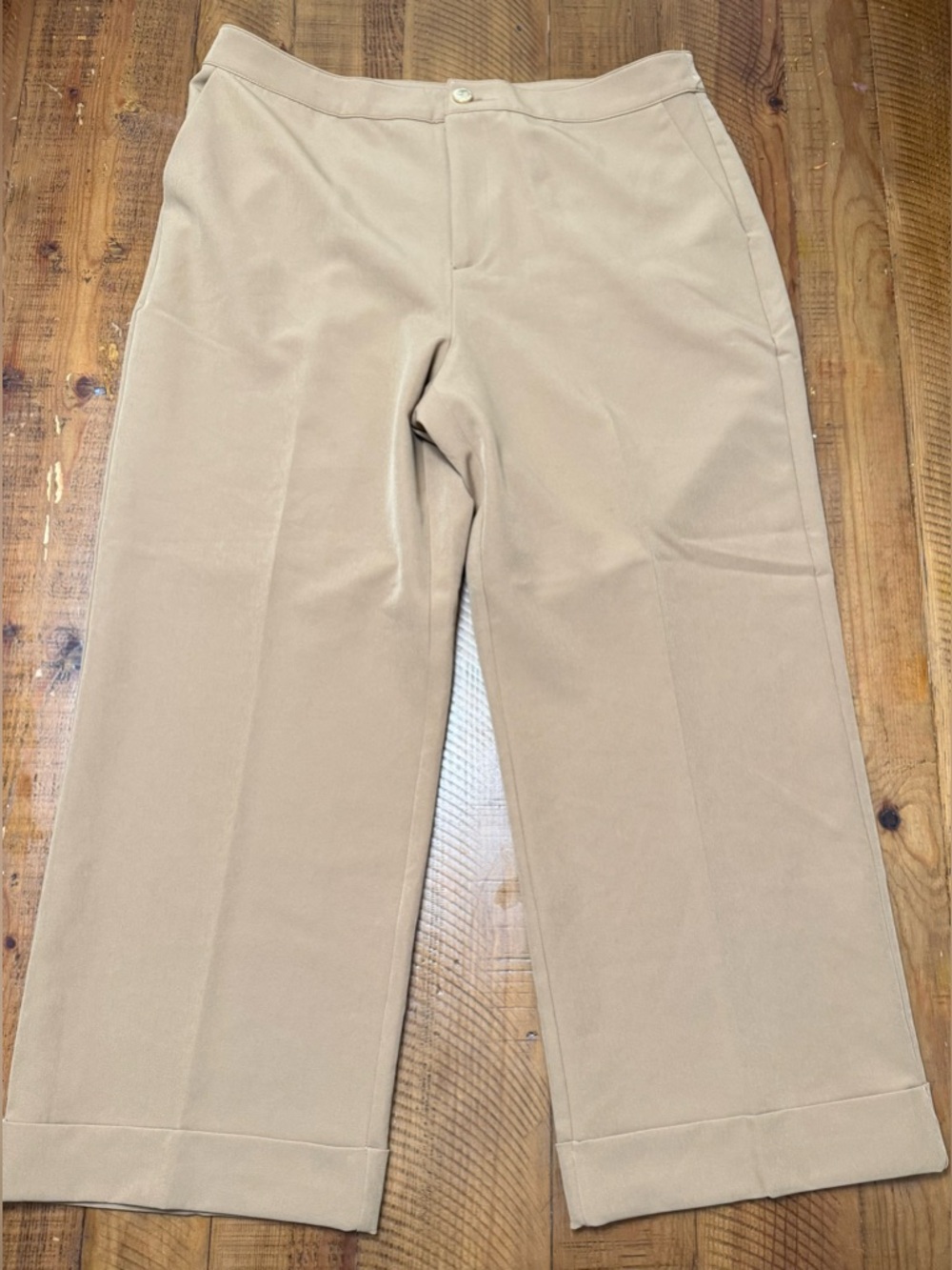 Marc New York Tan Wide-Leg Trousers